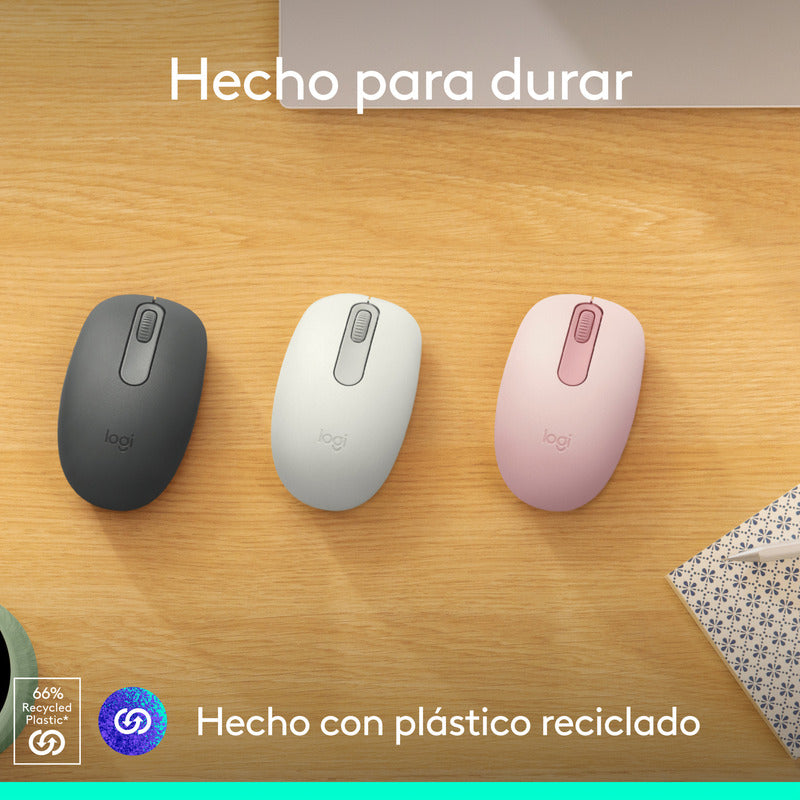 Mouse Inalámbrico Bluetooth Logitech M196, Blanco