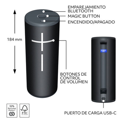 Parlante Bluetooth Ultimate Ears Boom 4, Negro