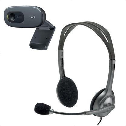 Logitech Combo Webcam C270 Hd 720p + Diadema H111 Estéreo