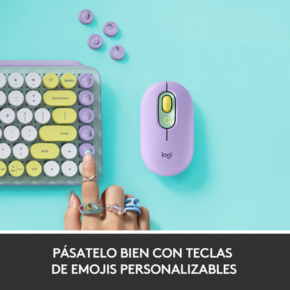Combo Logitech Pop Keys + Pop Mouse Daydream + Desk Mat