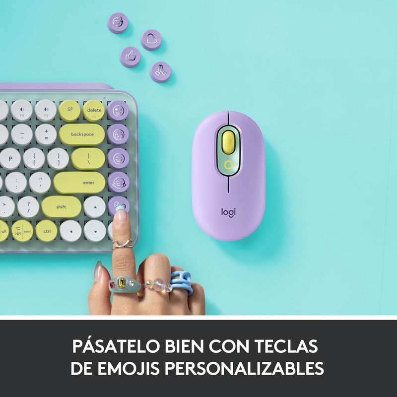 Combo Logitech Pop Keys + Pop Mouse Daydream + Desk Mat
