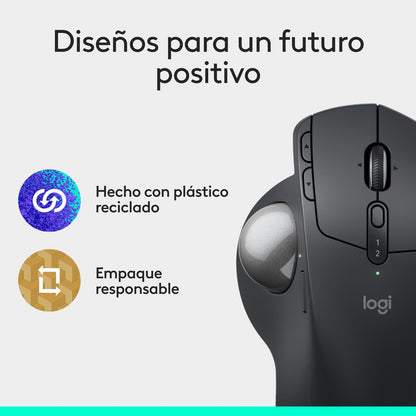 Mouse Trackball Avanzado Logitech MX Ergo S, Inalámbrico Bluetooth/Bolt