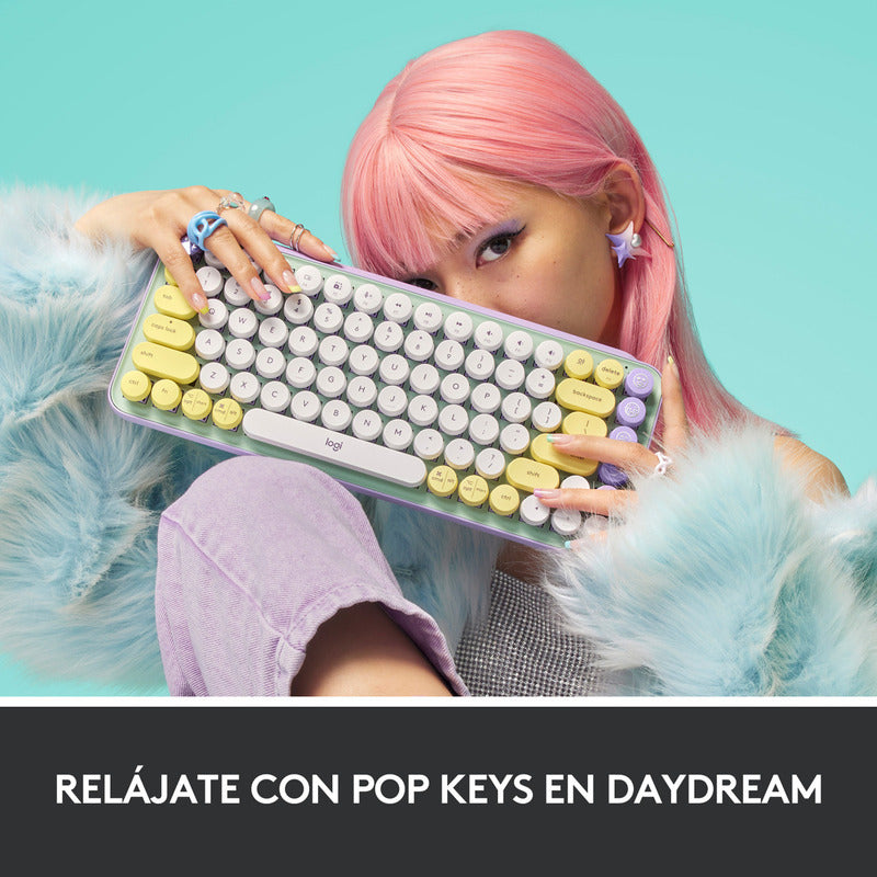 Combo Logitech Pop Keys + Pop Mouse Daydream + Desk Mat