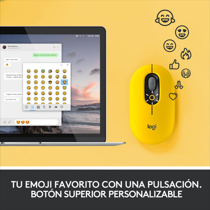 Mouse Inalámbrico Logitech Pop Blast Con Botón Emojis
