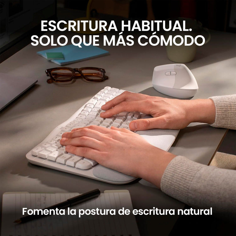 Combo Ergonómico Teclado Logitech Wave Keys + Mouse Lift