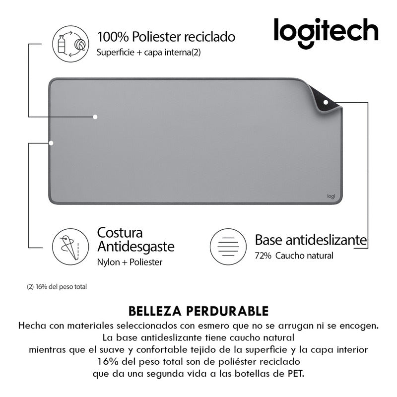Alfombrilla De Escritorio Logitech Desk Mat Studio Gris