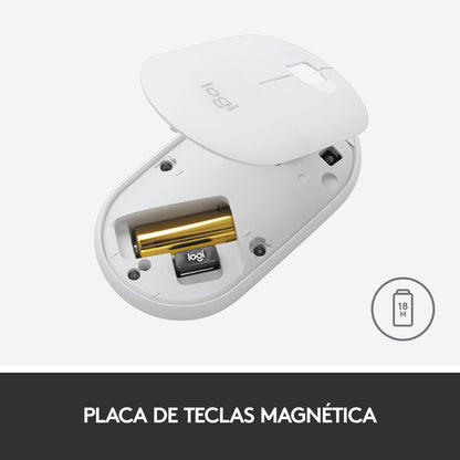Mouse Inalámbrico Moderno Logitech Pebble M350 - Blanco