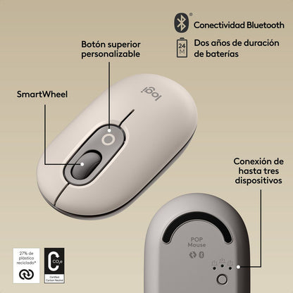 Mouse Inalámbrico Logitech Pop Mist Con Botón Emojis