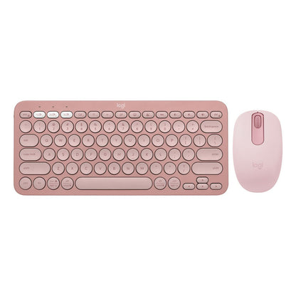 Combo Logitech Bluetooth: Teclado K380s + Mouse M196, Rosa