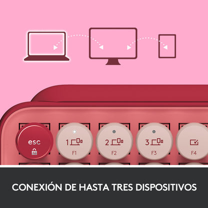 Combo Inalámbrico Logitech Pop Keys + Pop Mouse Heartbreaker