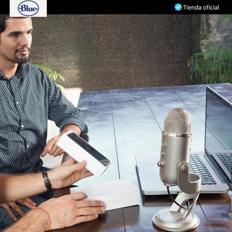 Micrófono Usb Profesional Blue Yeti, Grabación Streaming Silver