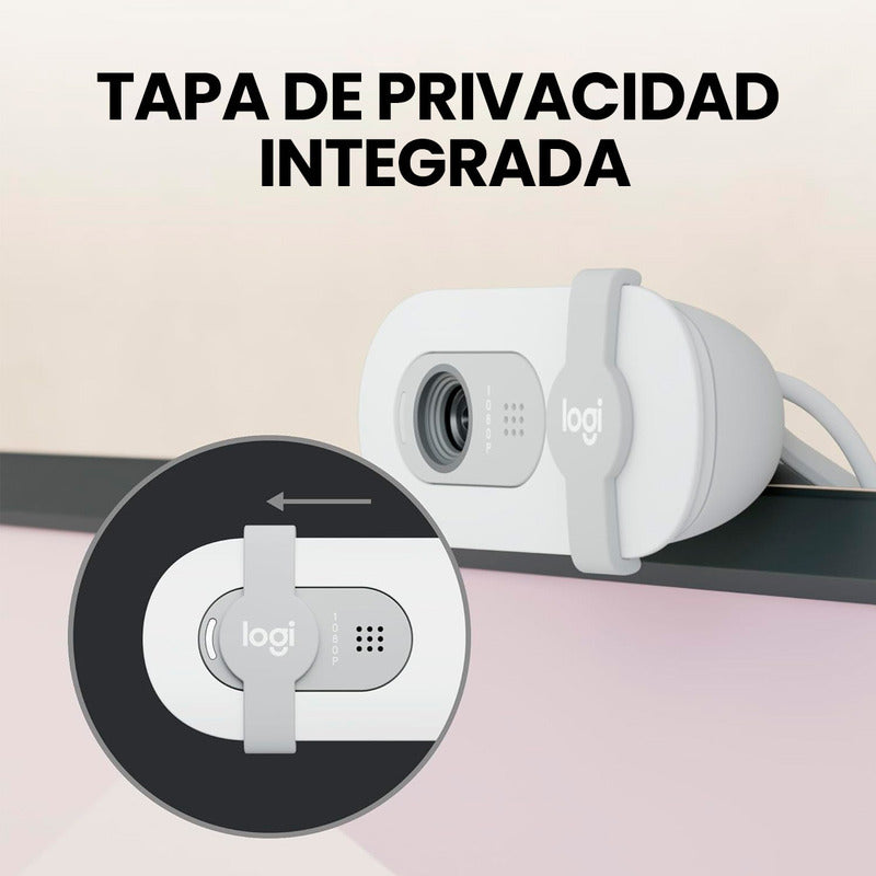 Webcam Full Hd 1080p, Rightlight 2, Logitech Brio 100 Blanco