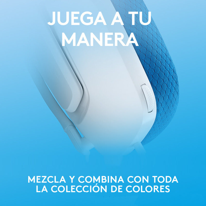 Diadema Gamer Logitech G335, Pc, Ps5, Xbox / Blanco Y Azul