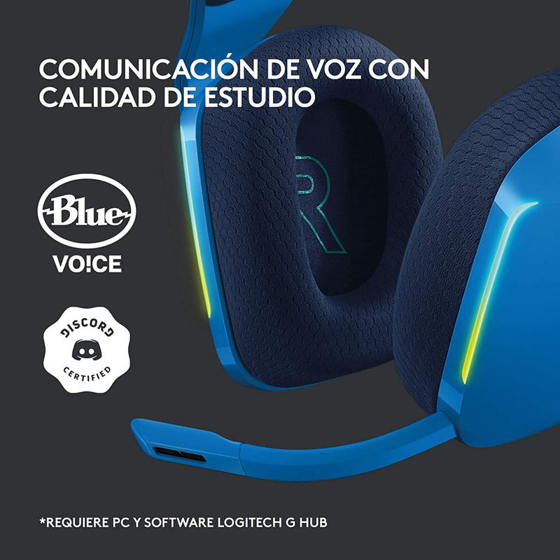 Diadema Gamer Logitech G733, Rgb Inalámbrica / 7.1 - Azul