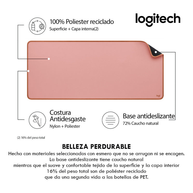 Alfombrilla De Escritorio Logitech Desk Mat Studio Rosa