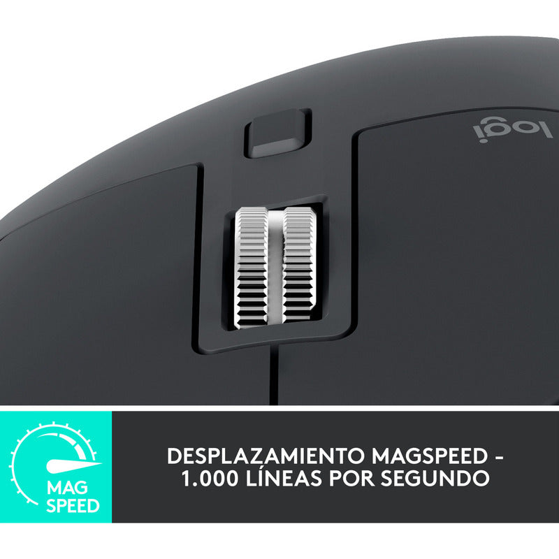 Mouse Inalámbrico Ultra Rápido Logitech Mx Master 3s Grafito