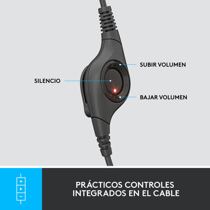 Diadema Usb Logitech H390, Mic Sin Ruido Y Controles Cable