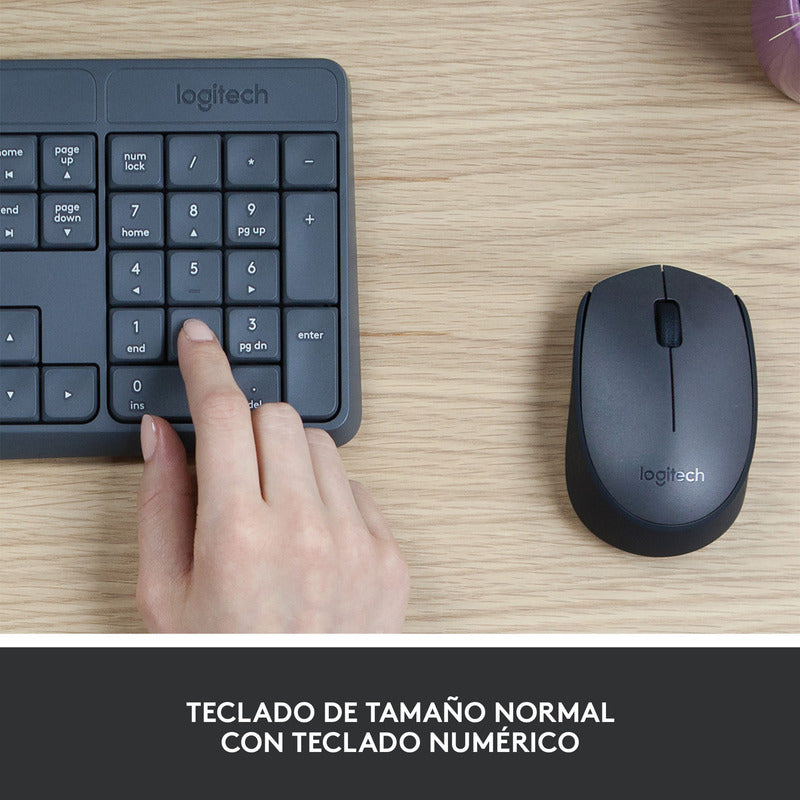 Combo Inalámbrico Logitech Mk235, Teclado Multimedia Y Mouse