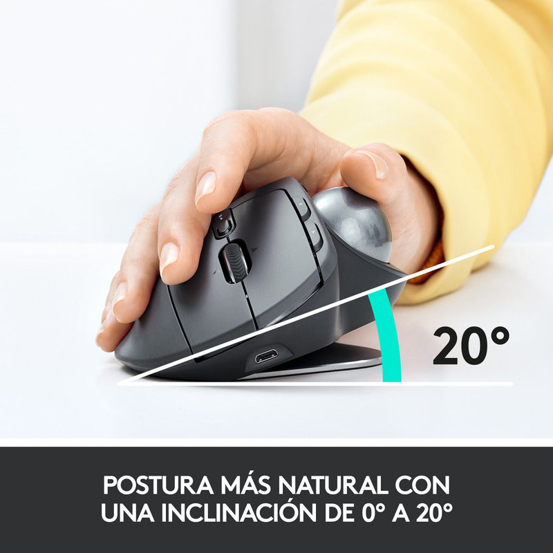 Mouse Logitech Mx Ergo, Trackball Inalámbrico / Recargable