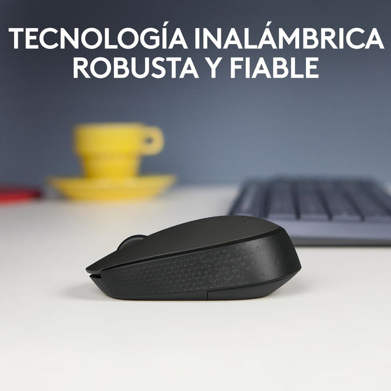 Mouse Inalámbrico Logitech M170,  Portátil, Win Mac Negro