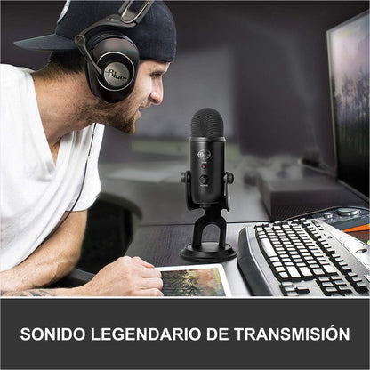 Micrófono Usb Profesional Blue Yeti, Grabación Streaming Blackout
