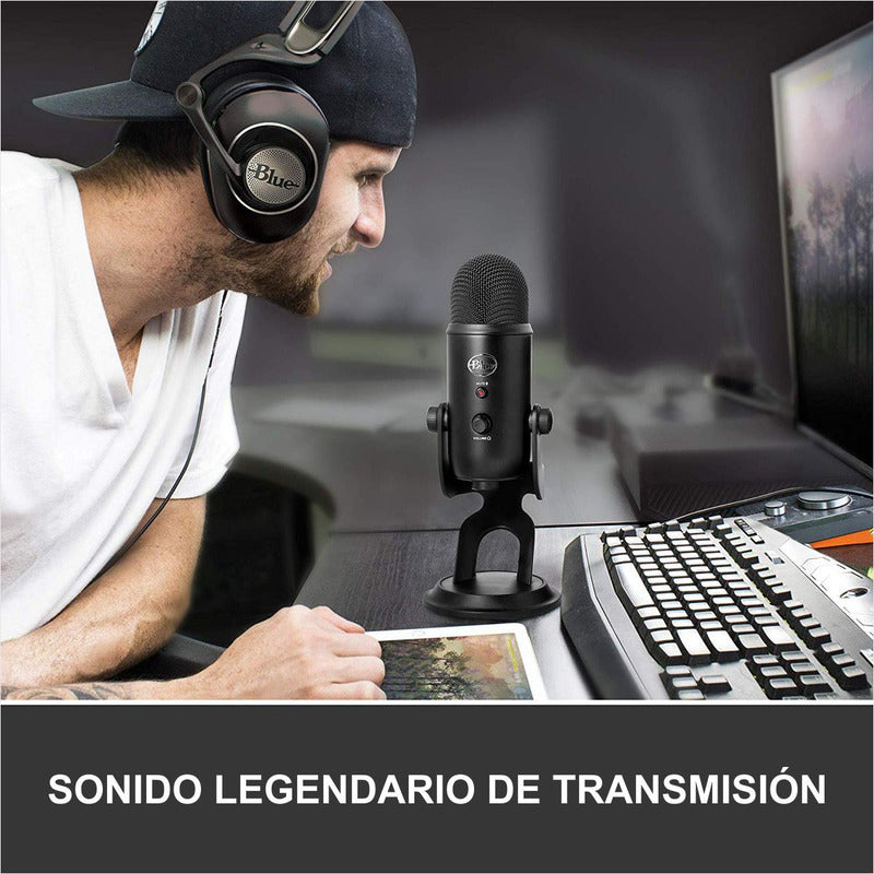 Micrófono Usb Profesional Blue Yeti, Grabación Streaming Blackout