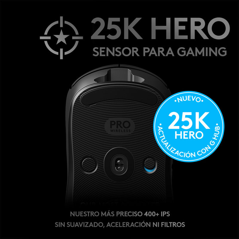 Mouse Gamer Inalámbrico Logitech G Pro Wireless Hero 25k