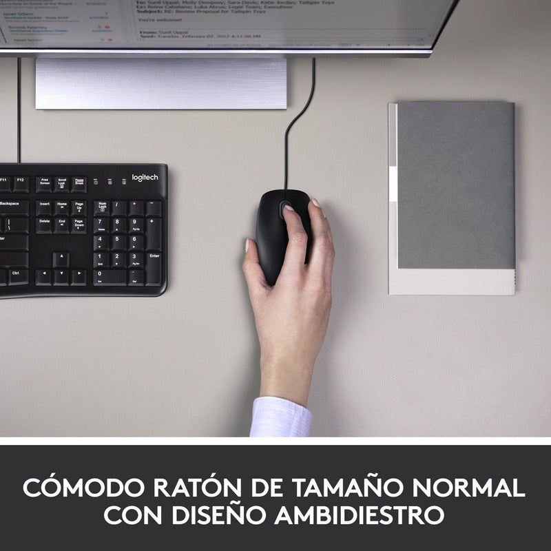 Combo Teclado Y Mouse Usb Plug And Play Logitech Mk120