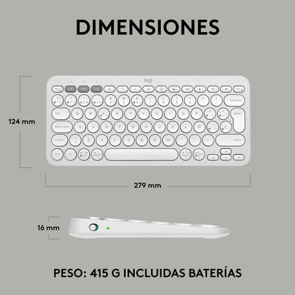 Teclado Multidispositivo Logitech Pebble Keys 2 K380s