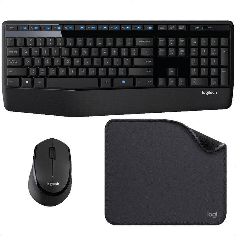 Combo Inalámbrico Logitech Mk345 + Pad Mouse Studio Series