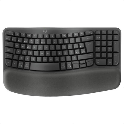 Teclado Ergonómico Inalámbrico Bluetooth Logitech Wave Keys