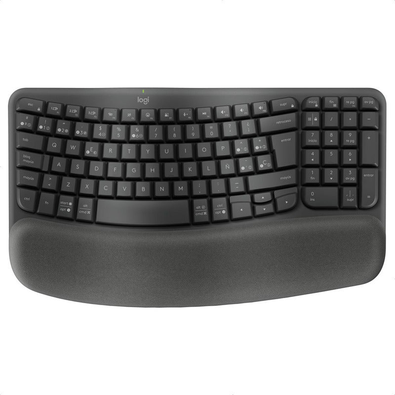 Teclado Ergonómico Inalámbrico Bluetooth Logitech Wave Keys