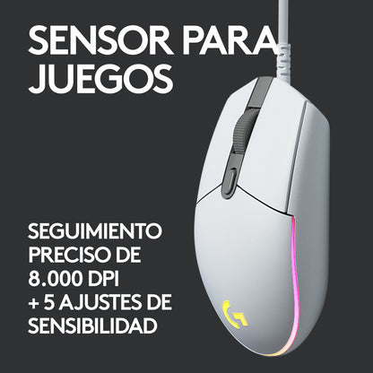 Mouse Gamer Logitech G203 Lightsync Rgb / 8000dpi - Blanco