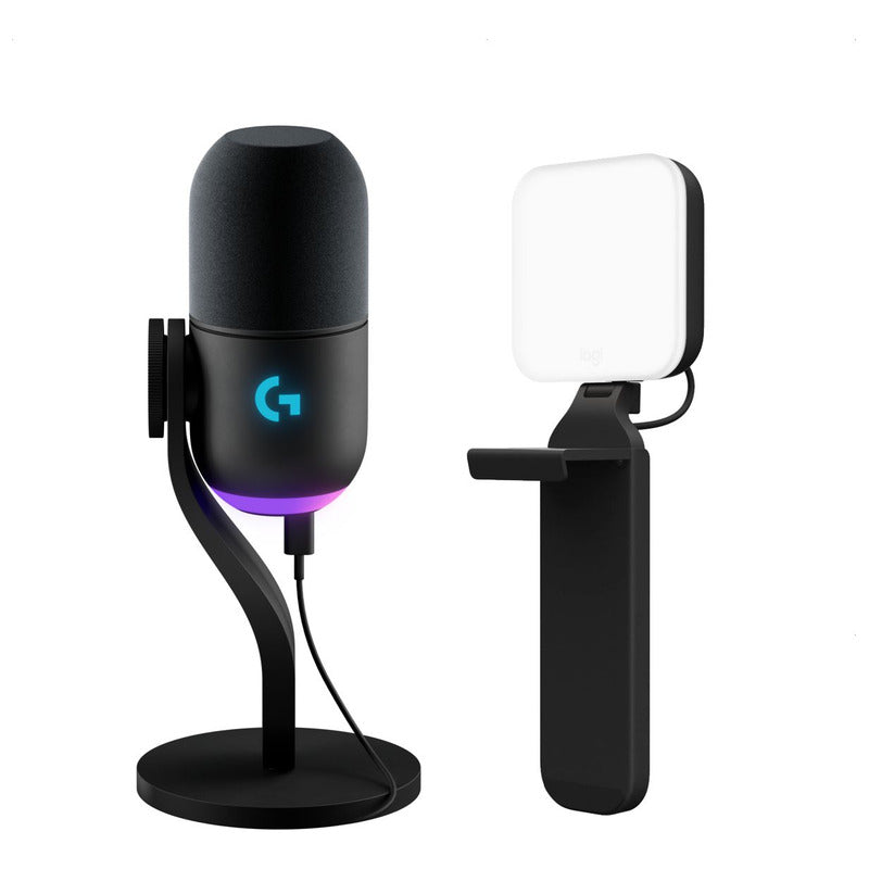 Combo Streaming Micrófono Yeti Gx + Luz Premium Litra Glow