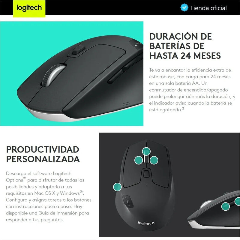 Mouse Multi-dispositivo Logitech M720 Triathlon Bluetooth