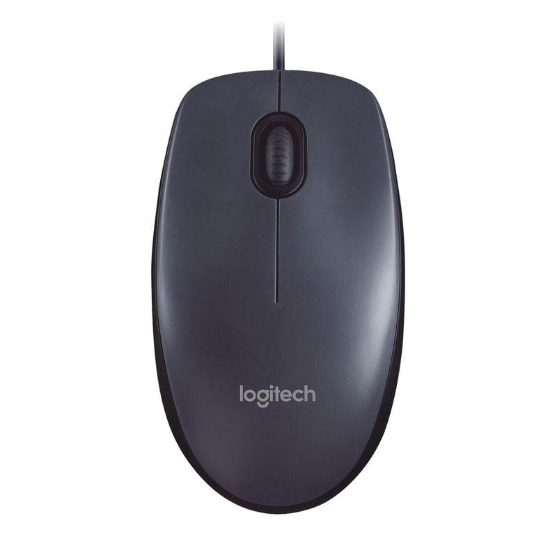 Mouse Usb Con Cable Logitech M90, Cómodo Diseño Ambidiestro