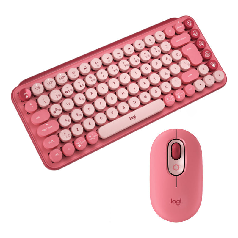 Combo Inalámbrico Logitech Pop Keys + Pop Mouse Heartbreaker