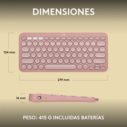 Teclado Multidispositivo Logitech Pebble Keys 2 K380s