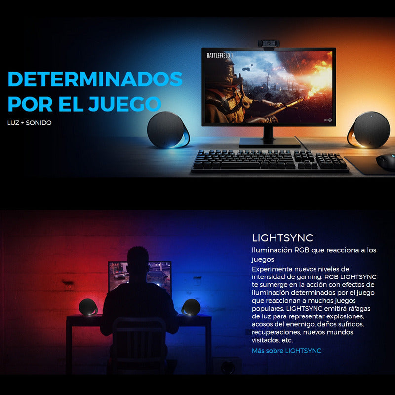 Parlantes Gamer Logitech G560 Lightsync, 2.1 Iluminación Rgb