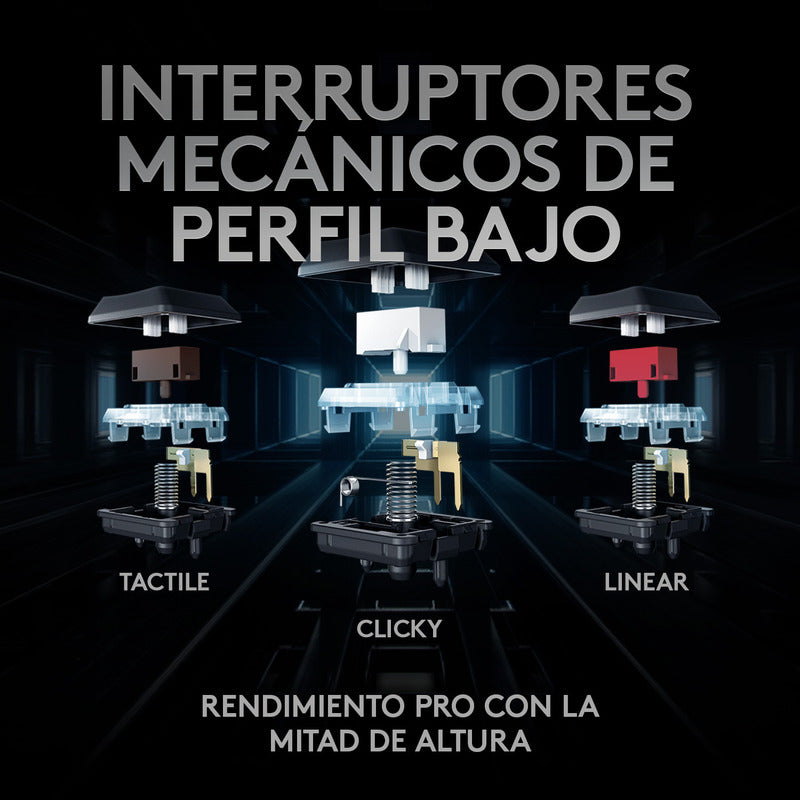 Teclado Gamer Logitech G915 Tkl, Mecánico Inalámbrico