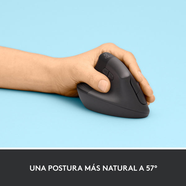 MOUSE ERGONOMICO VERTICAL LOGITECH LITF LEFT INALAMBRICO ZURDO NEGRO