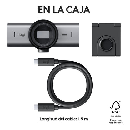Cámara Web Logitech Para Colaboración Mx Brio Ultra Hd 4k