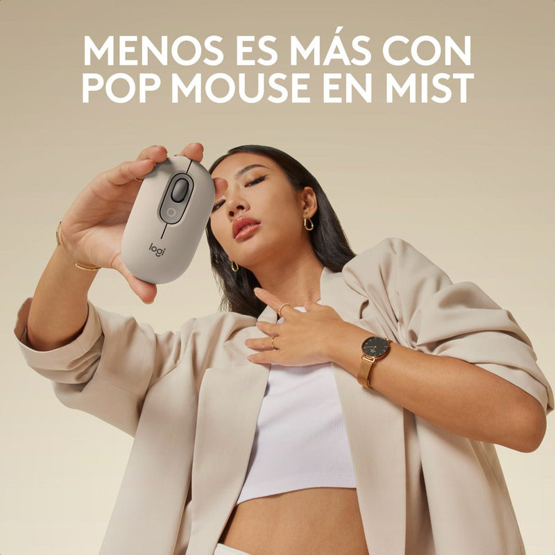 Mouse Inalámbrico Logitech Pop Mist Con Botón Emojis
