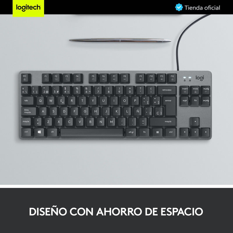 Teclado Mecánico Logitech K835 Tkl Con Switch Rojo / Inglés