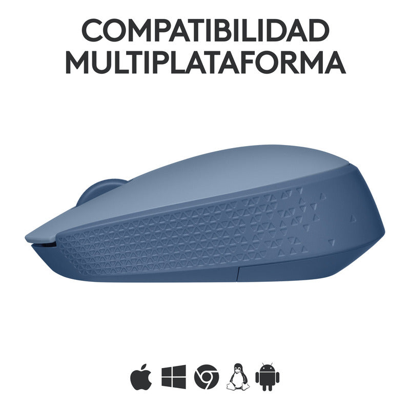 Mouse Inalámbrico Logitech M170 + Pad Studio Series, Gris Az