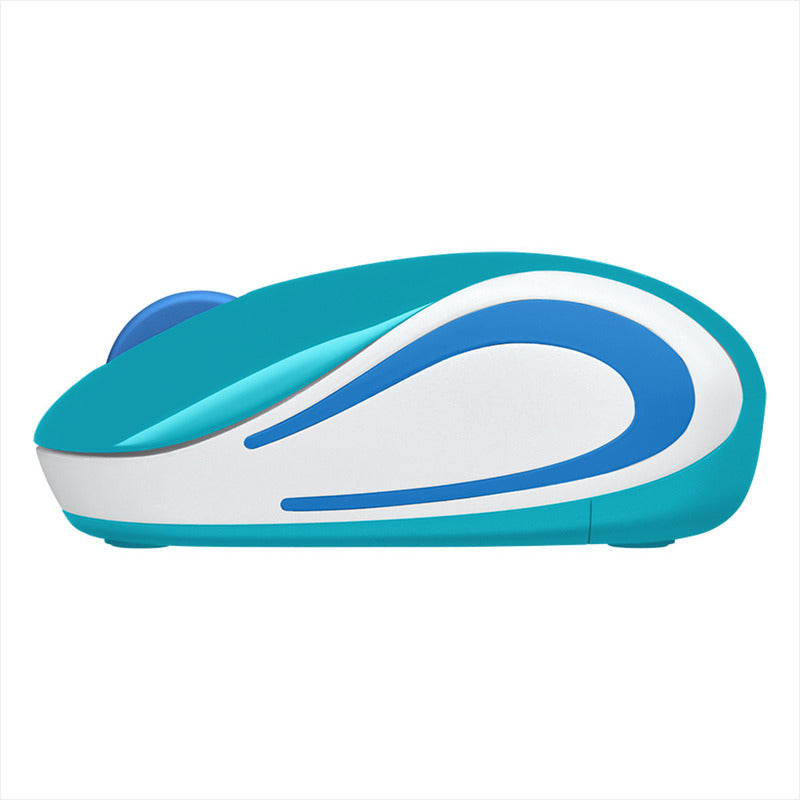 Mouse Inalámbrico Mini De Bolsillo Logitech M187, Verde Azul