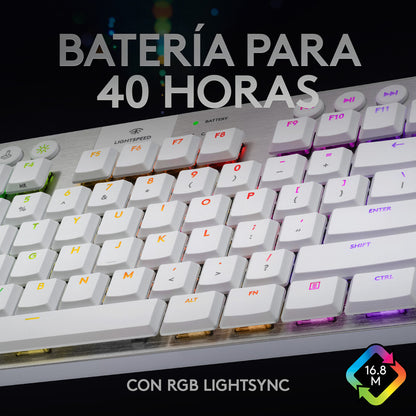 Teclado Gamer Logitech G915 Tkl, Mecánico Inalámbrico