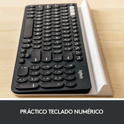 Teclado Inalámbrico Logitech K780 Multidispositivo + Mouse Ergonómico Vertical Logitech Lift Inalámbrico - Negro