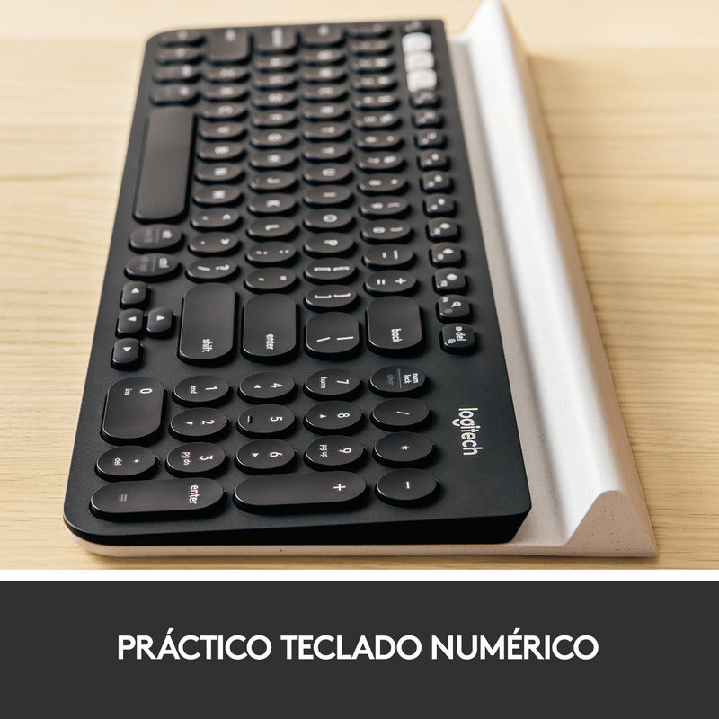 Teclado Inalámbrico Logitech K780 Multidispositivo + Mouse Ergonómico Vertical Logitech Lift Inalámbrico - Negro