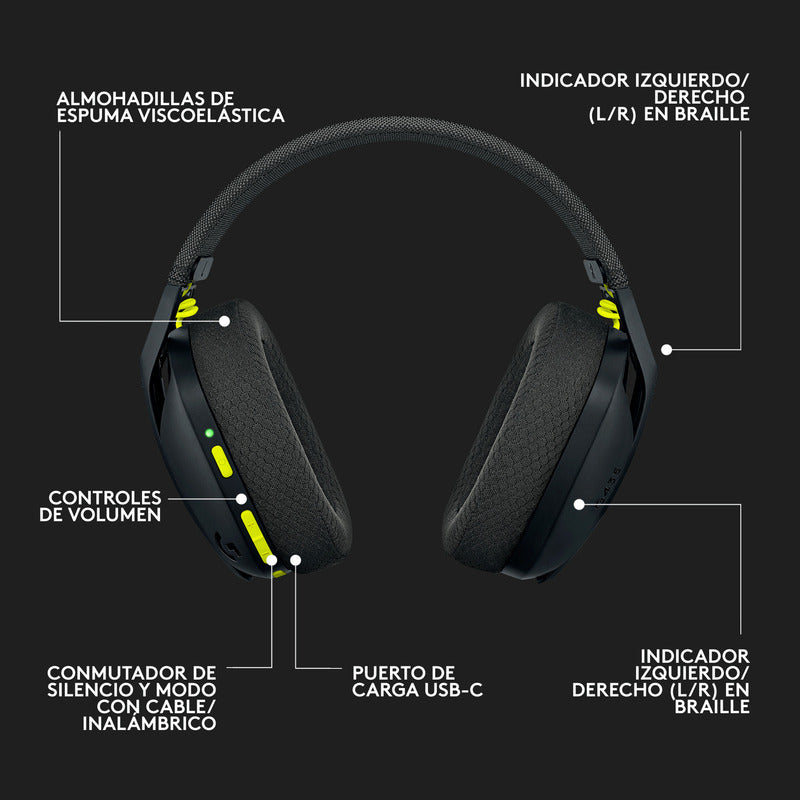 Diadema Gamer Logitech G435, Inalámbrica Bluetooth Pc, Ps5